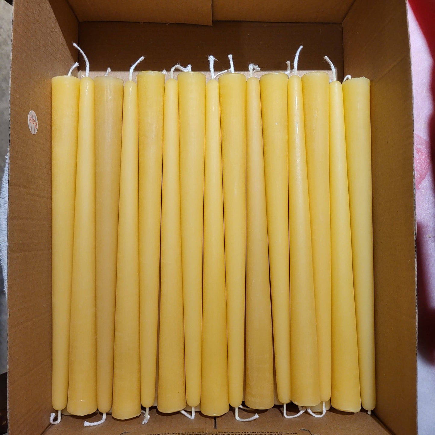 Bulk Handmade 9 in pure beeswax candle stick NO LABELS