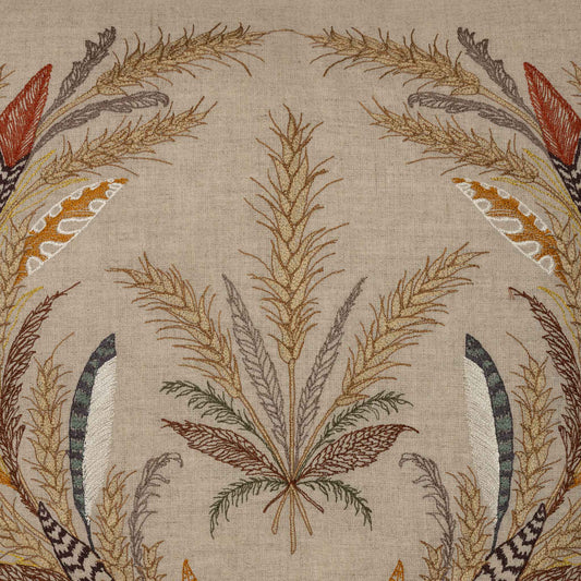 Wheat Harvest Pillow - Embroidered