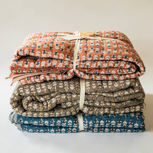 Blossom Block Print Quilt