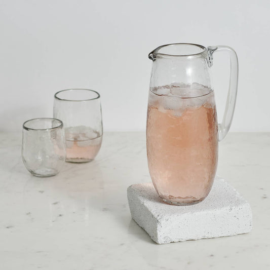 Pebbled Glass Pitcher