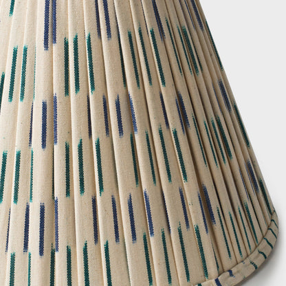 Blue Ikat Pleated Lampshade