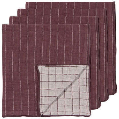 Ash Plum Double Weave - Set of 4