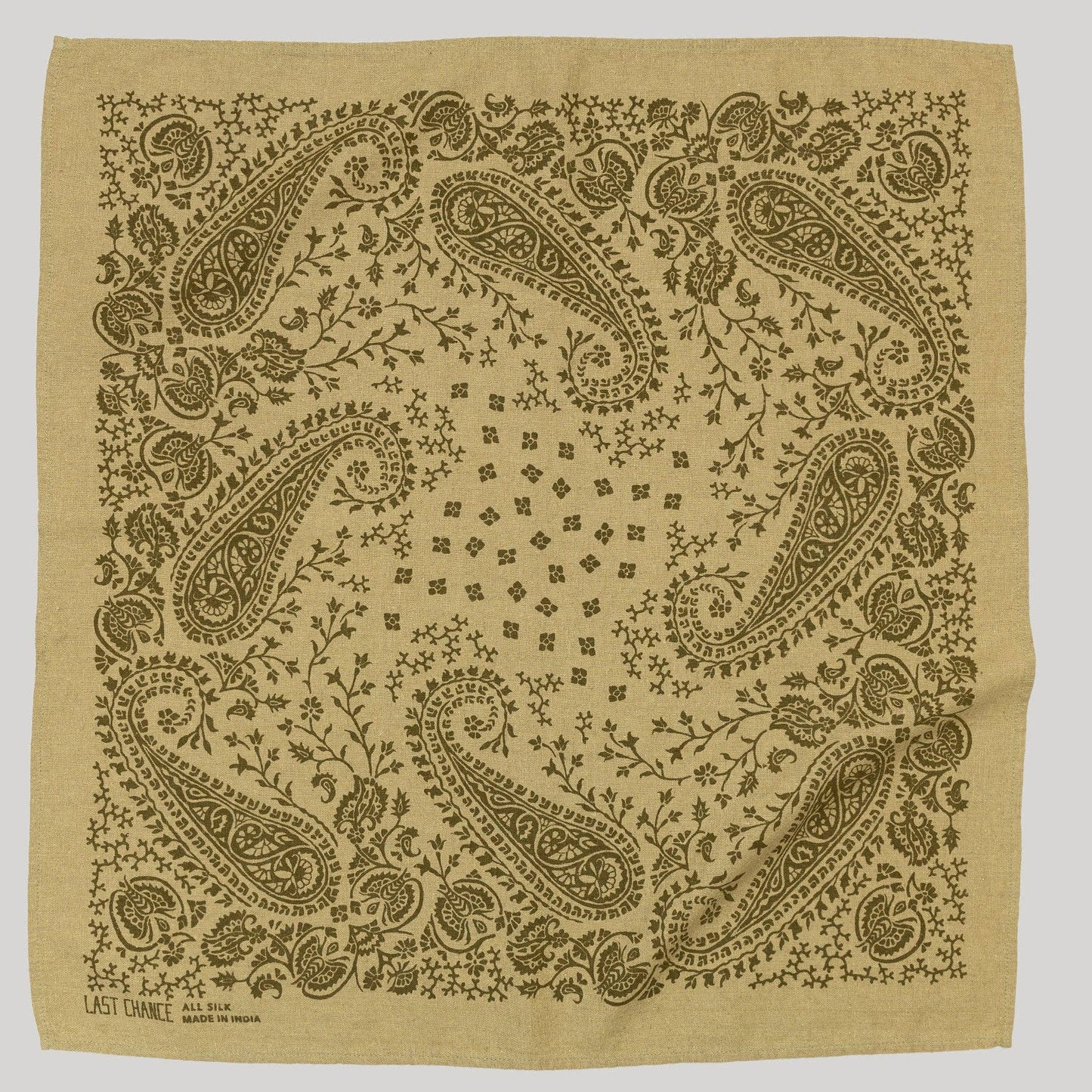 Natural Dye Silk Bandana | Chebula
