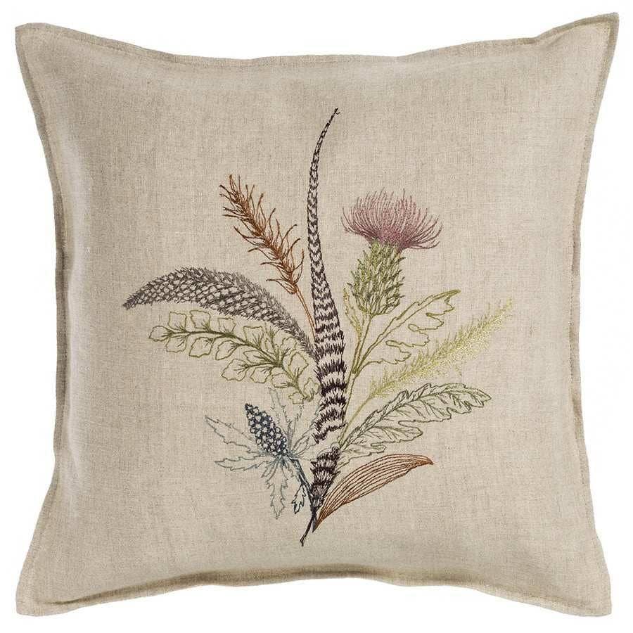 Thistle Pillow - Embroidered
