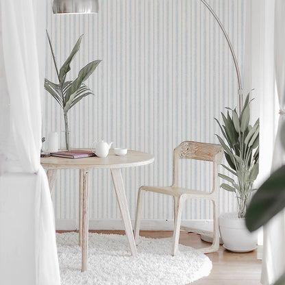 Nautical Stripe Aqua Peel and Stick Wallpaper, 28 sq ft