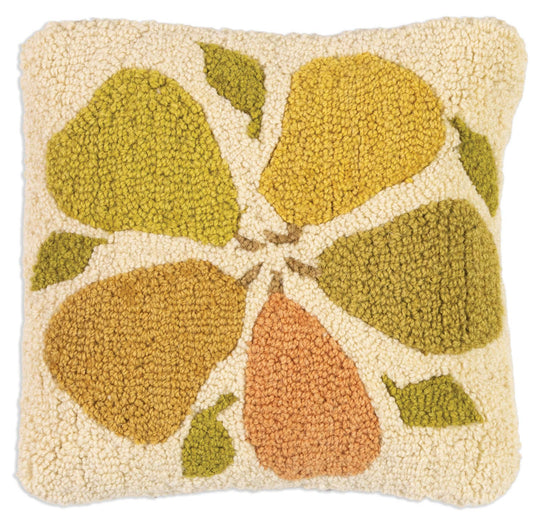 Pears On White Pillow -  14x14
