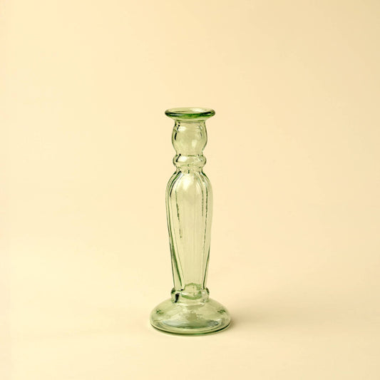 Vero Glass Candlestick L, Green