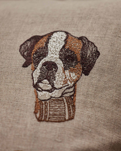 Dogs Pillow - Embroidered