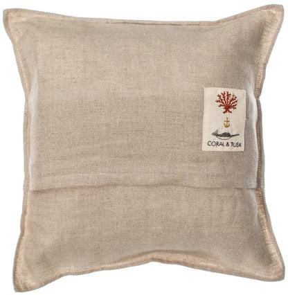 Sailing Foxes Pillow - Embroidered