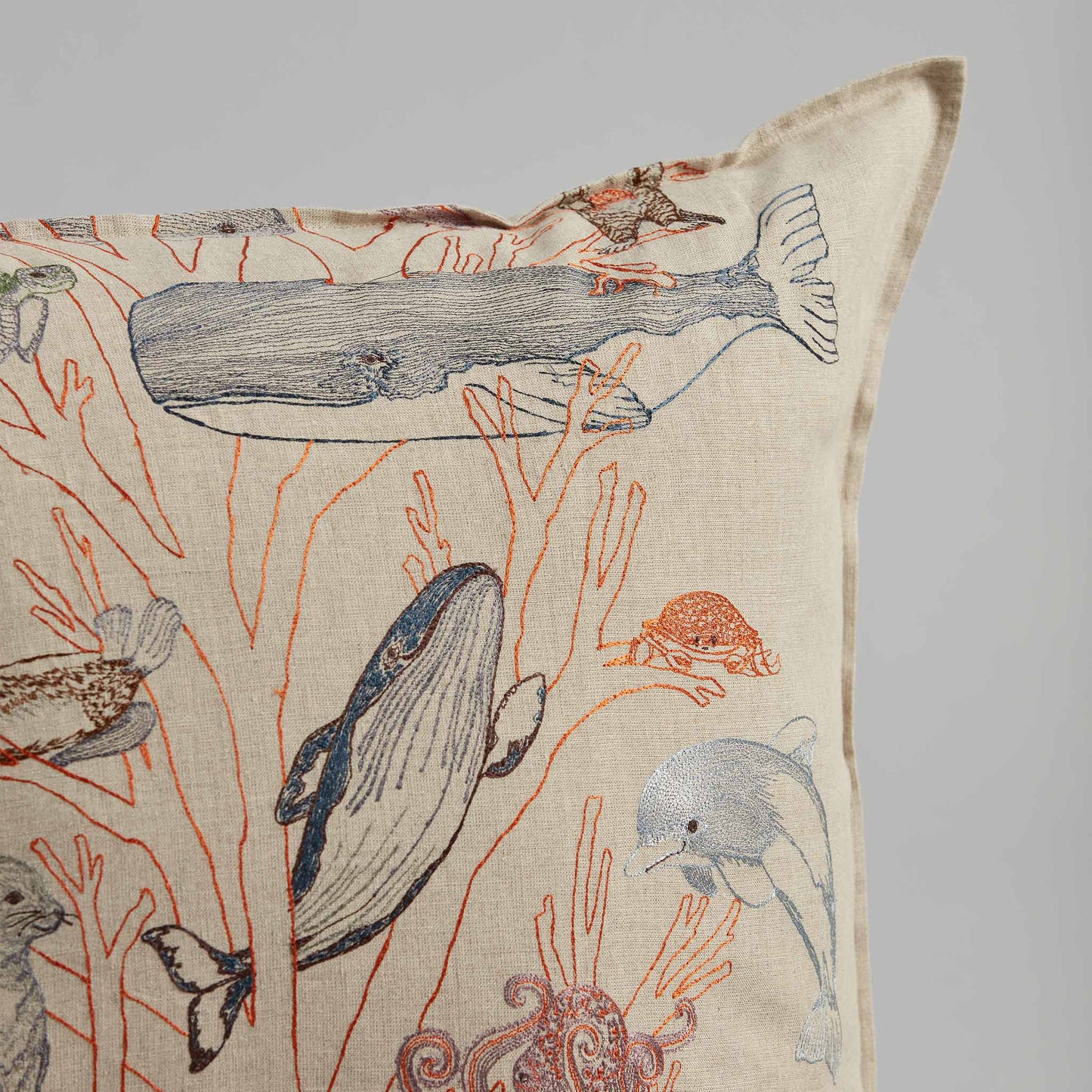 Coral Forest Pillow - Embroidered