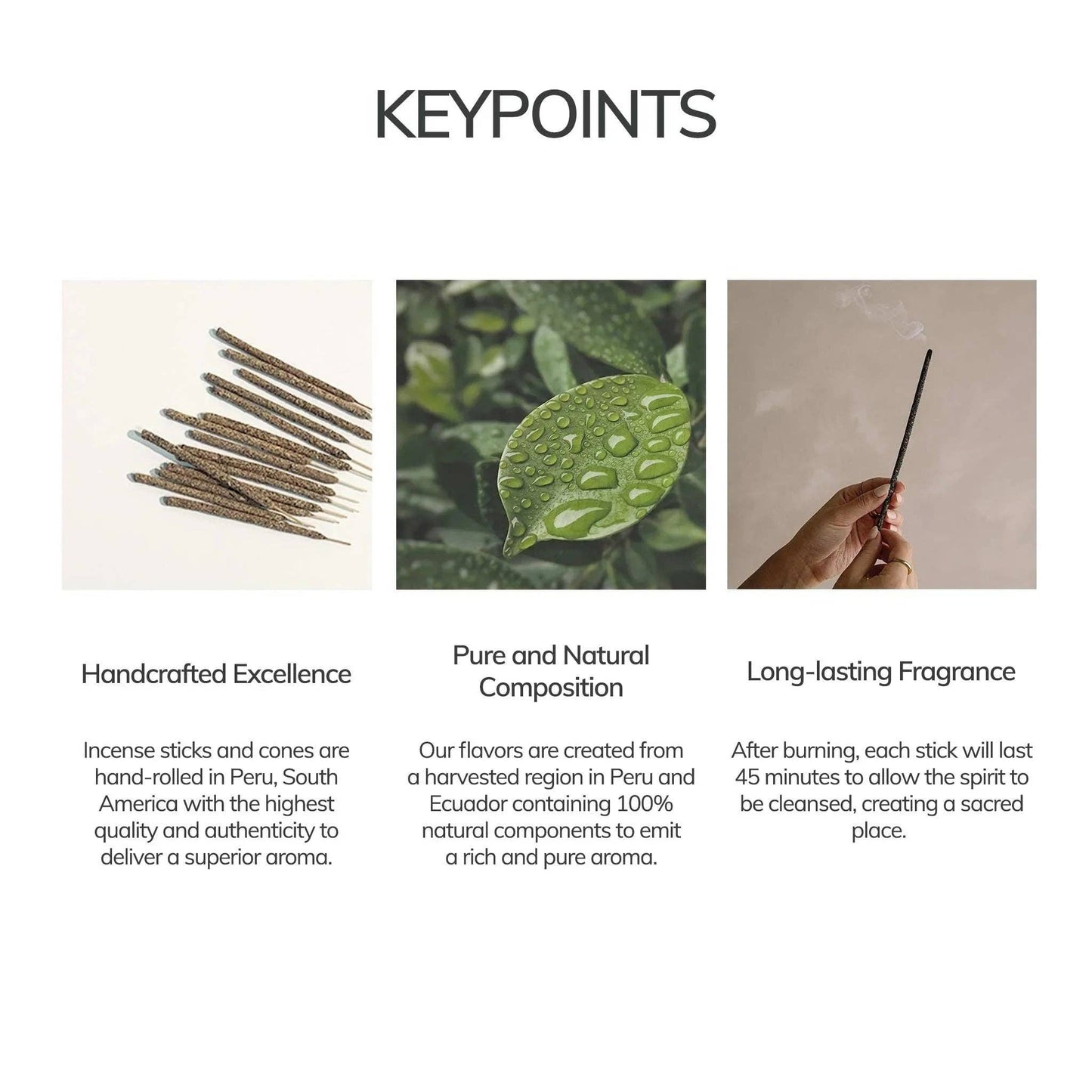 Black Copal Incense Sticks – 7 Hand-Rolled Sticks from Peru