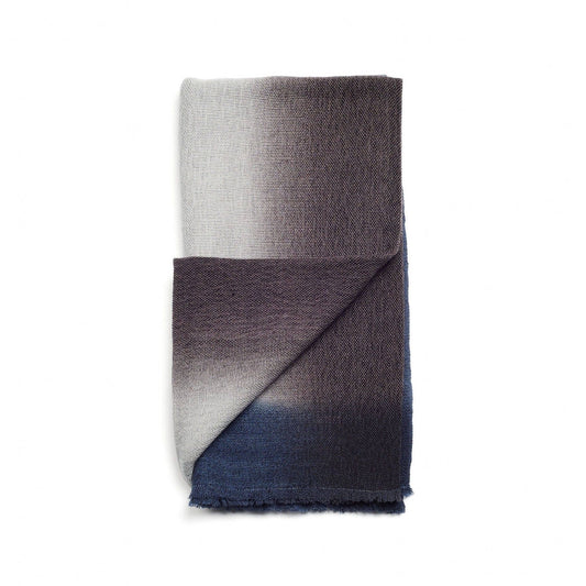Simply Taupe Brown Ombre Handwoven Modern Merino Throw