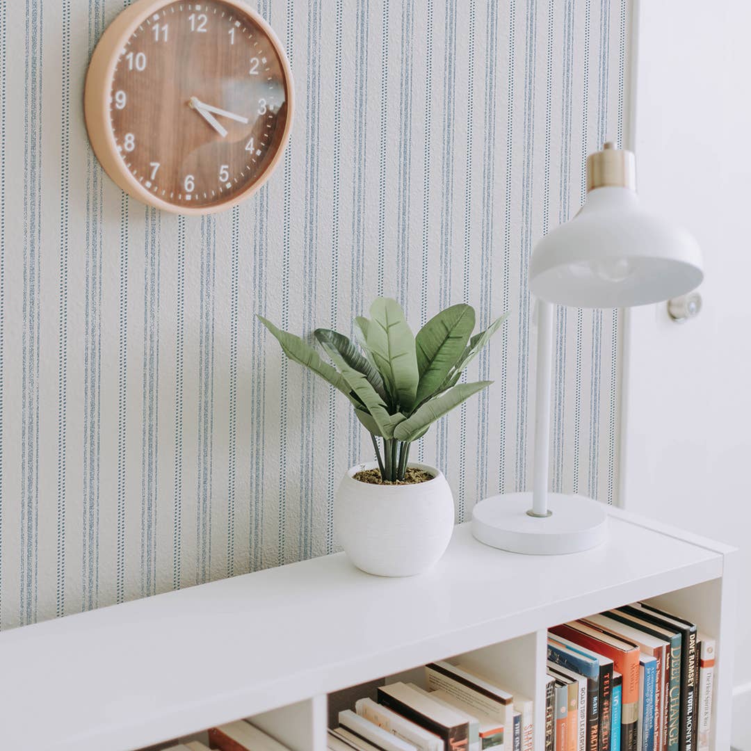 Nautical Stripe Aqua Peel and Stick Wallpaper, 28 sq ft