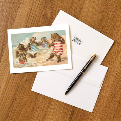 Bear Family Frolicking in Surf