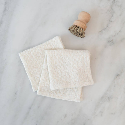 Undyed Linen Dishcloth - Set of 2