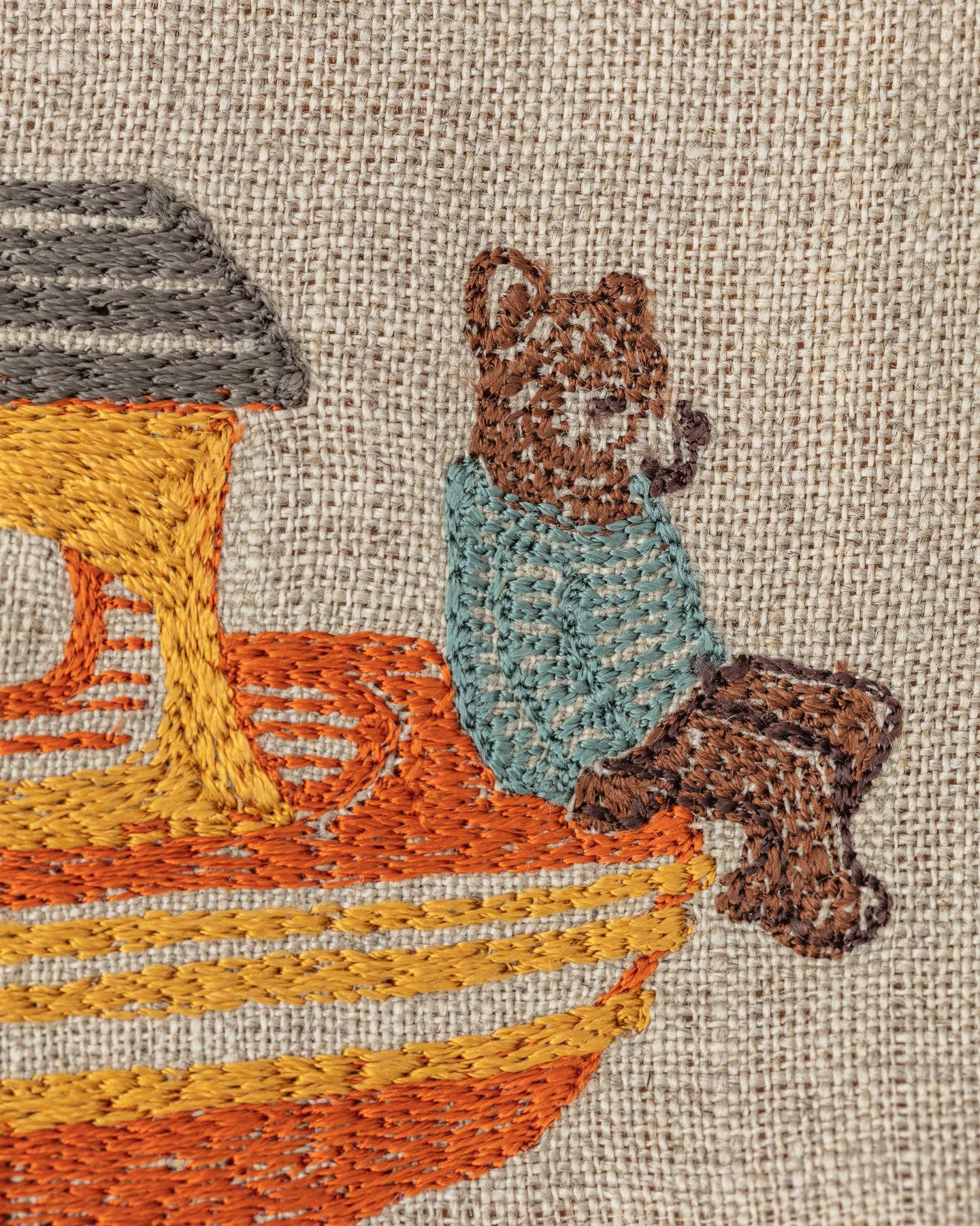 Boats Pattern Pillow - Embroidered
