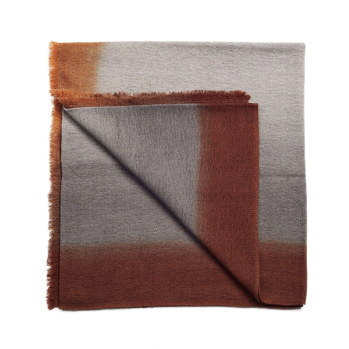 Simply Taupe Brown Ombre Handwoven Modern Merino Throw