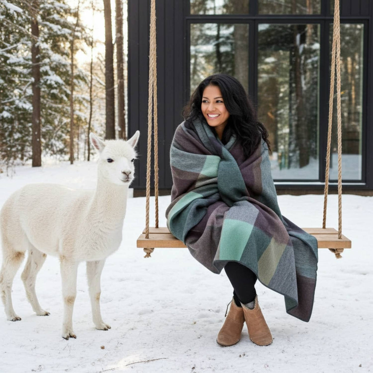 Alpaca Throw Blanket - Twilight