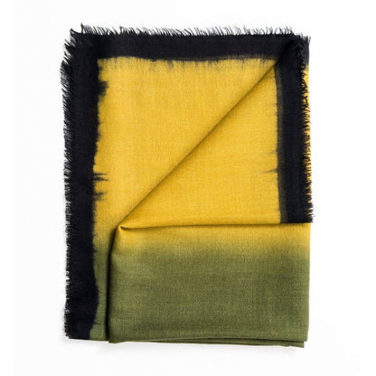Iris Kiwi Cashmere Merino Handwoven Modern Artisanal Scarf