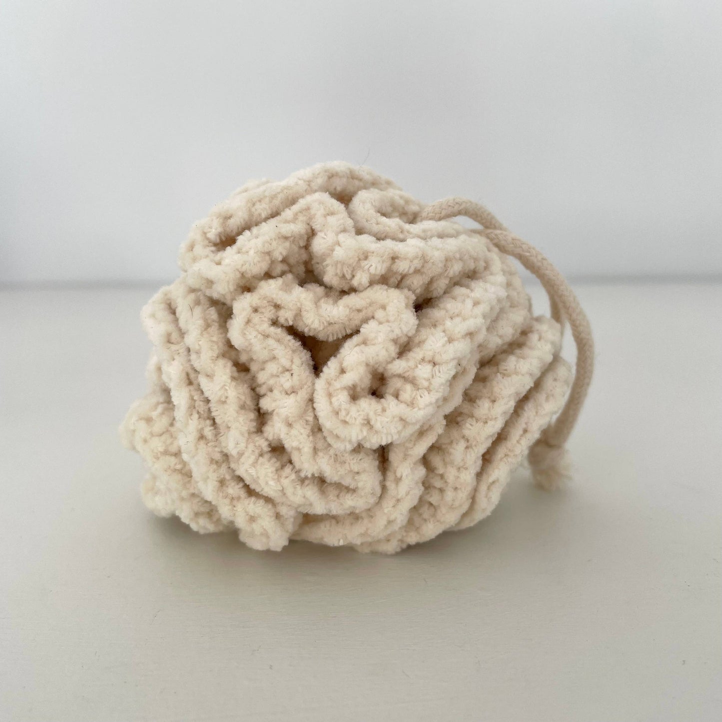 Natural soft thick cotton bath loofah sponge poufs 