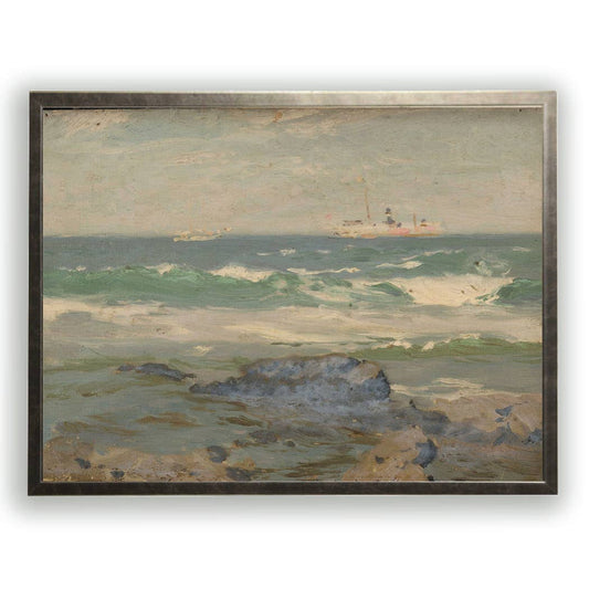 Vintage oil painting reproduction of landscape O