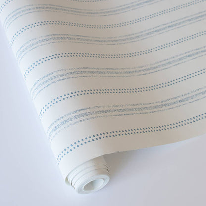 Nautical Stripe Aqua Peel and Stick Wallpaper, 28 sq ft