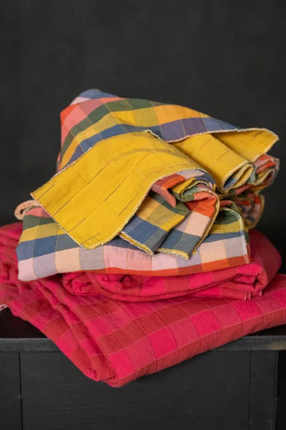 Quilted Cotton Jacquard Blanket - Carnival Check