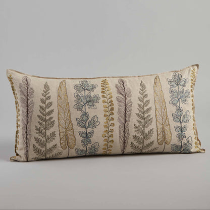 Plants Lumbar Pillow - Embroidered