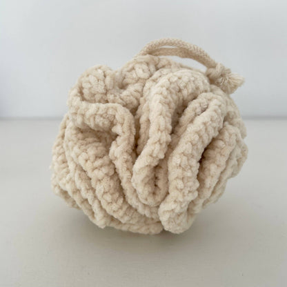Natural soft thick cotton bath loofah sponge poufs 