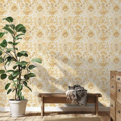 Bohemia Saffron Sun Peel and Stick Wallpaper, 28 sq. ft.