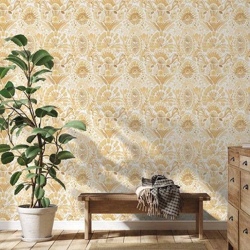 Bohemia Saffron Sun Peel and Stick Wallpaper, 28 sq. ft.