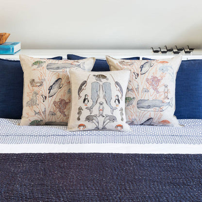 Coral Forest Pillow - Embroidered