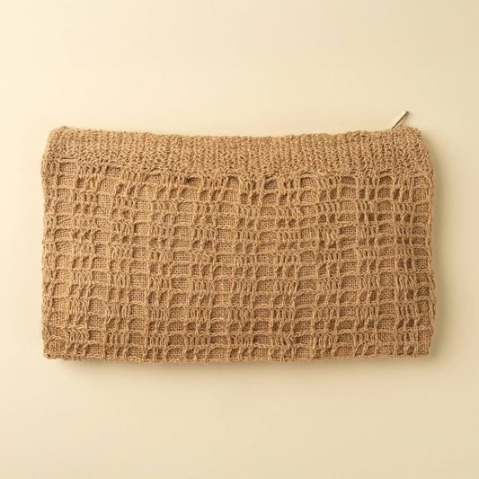 Crocheted Jute Pouch, Natural