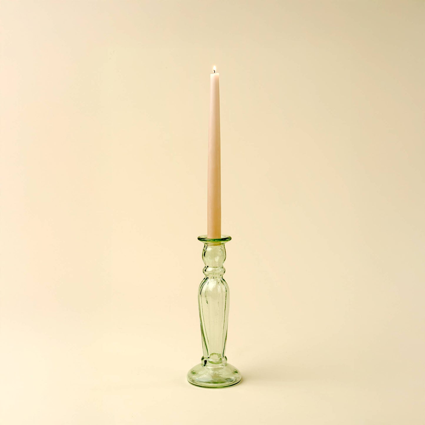 Vero Glass Candlestick L, Green