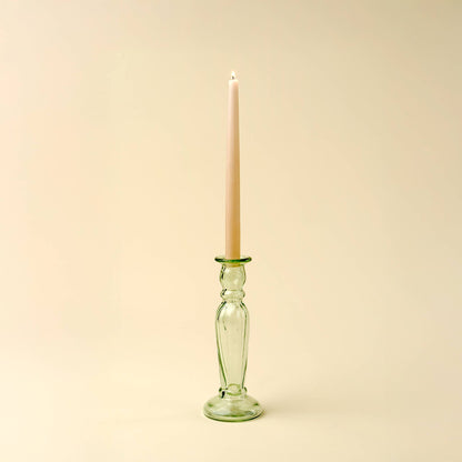 Vero Glass Candlestick L, Green