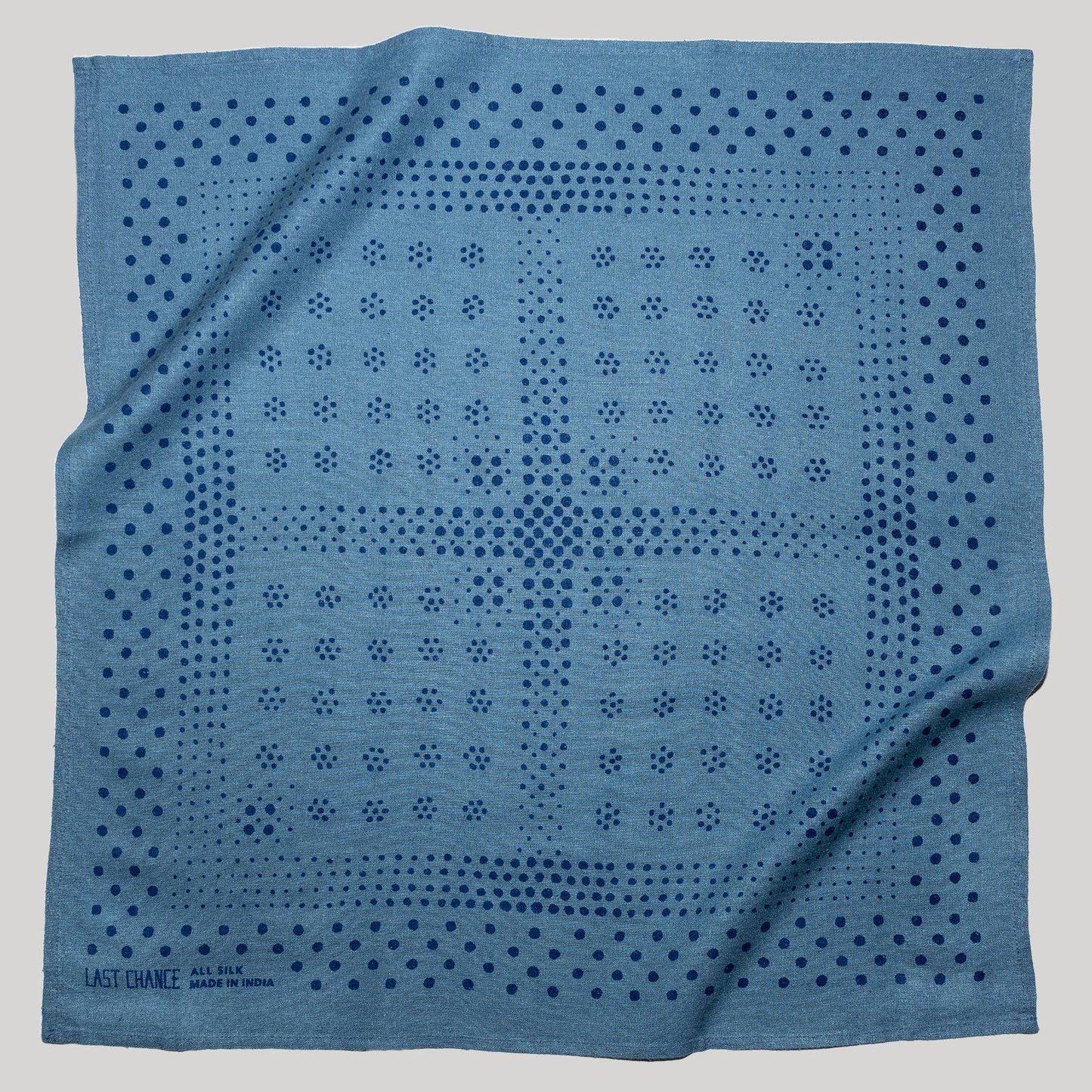 Natural Dye Silk Bandana | Indigo