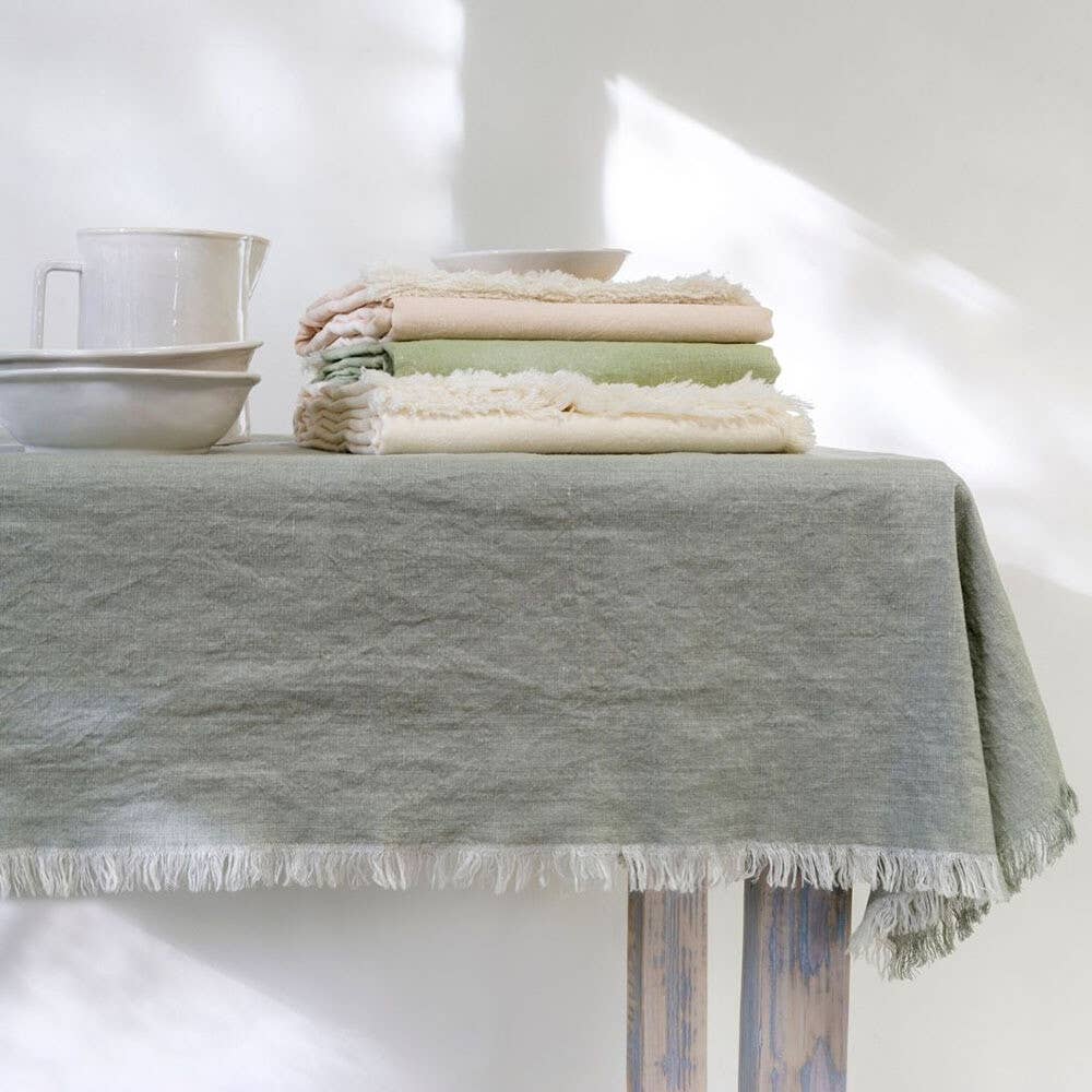 Linen Blend Tablecloth, Laurel