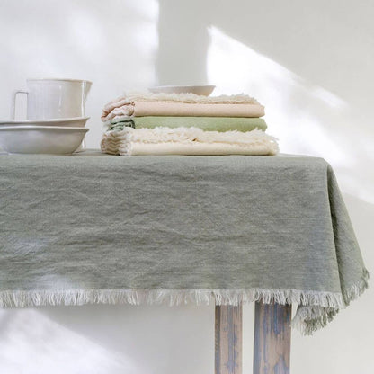 Linen Blend Tablecloth, Laurel