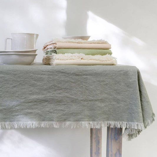Linen Blend Tablecloth, Laurel