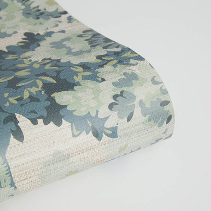 Canopy Toile Faux Grasscoth P+S Wallpaper Green, 28 sqft