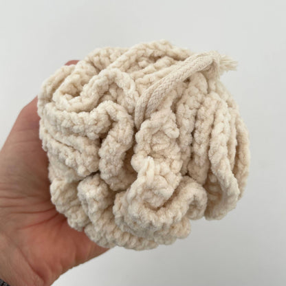 Natural soft thick cotton bath loofah sponge poufs 