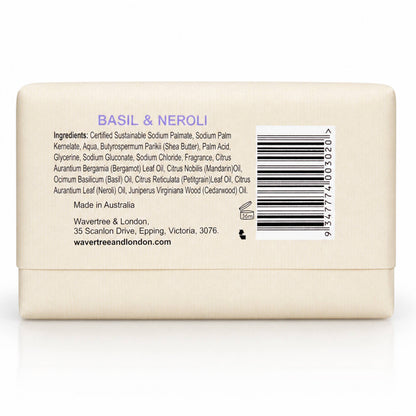 Wavertree & London Naturals Soap bar -  Basil & Neroli