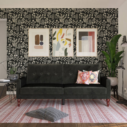 Tallulah Belle Black Peel and Stick Wallpaper, 28 sq. ft.
