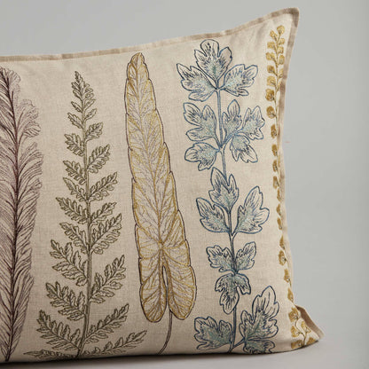 Plants Lumbar Pillow - Embroidered