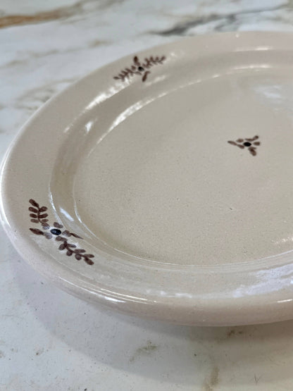 Hand-painted Margot Serving Plate, Brown