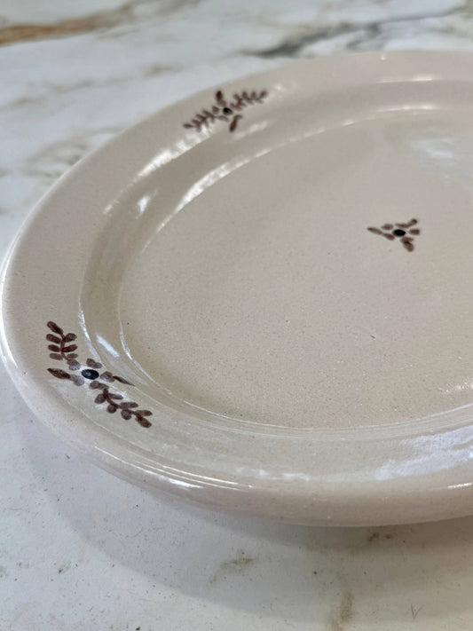 Hand-painted Margot Serving Plate, Brown