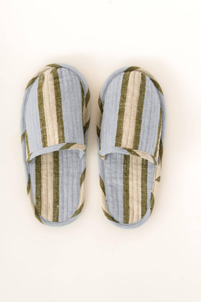 Handwoven Yarn-Dyed Sylph Linen Slippers – Rustic Touch