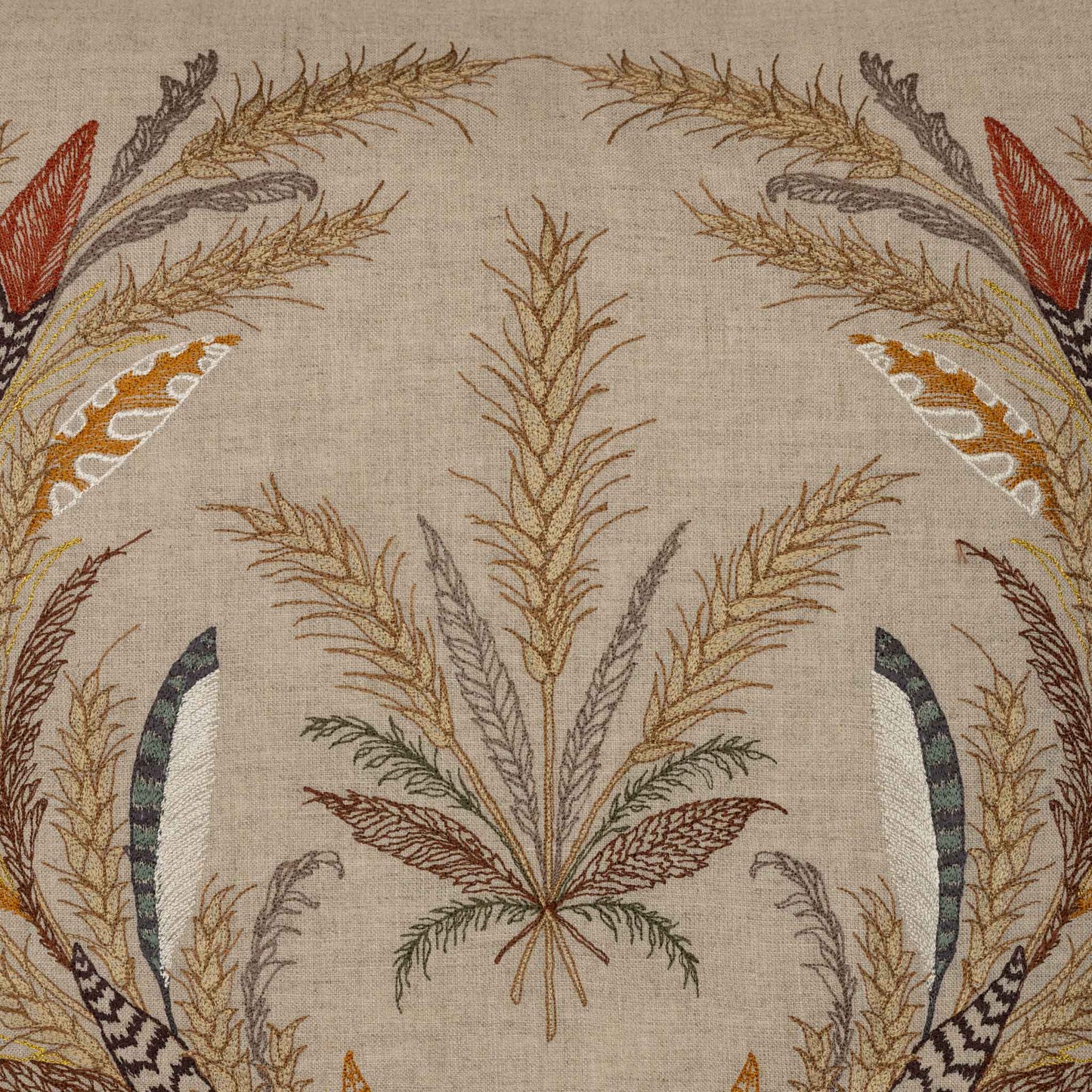 Wheat Harvest Pillow - Embroidered