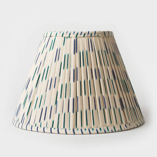 Blue Ikat Pleated Lampshade