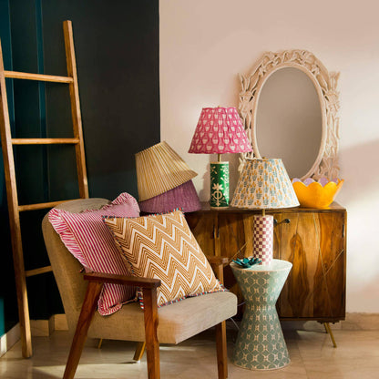 Daisy Gathered Floral Lampshade